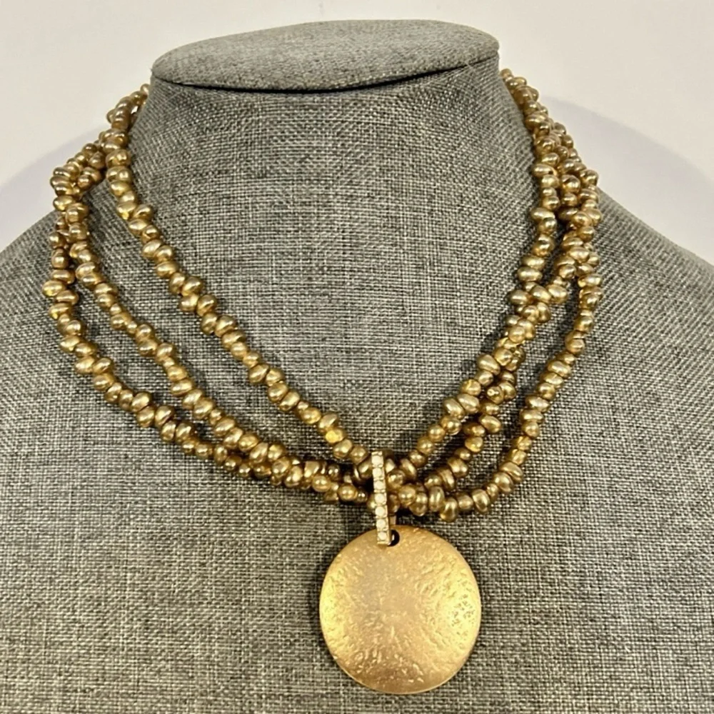 Chicos Vintage Beaded Necklace 15-19”‎